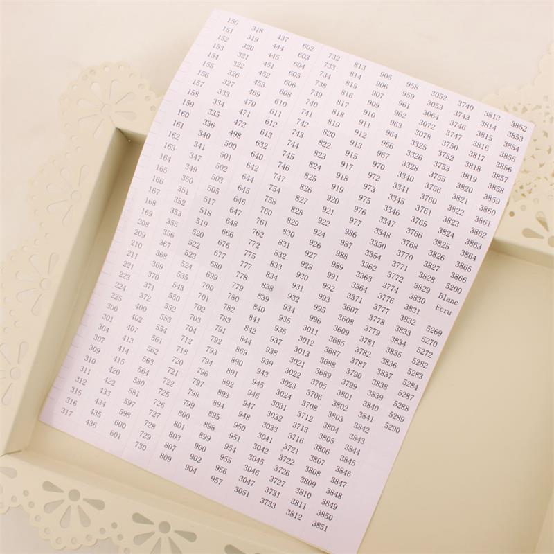 Cross-Stitch Color Number Sticker Number Number Number Embroider Thread Board Branch Sticker Label Embroider Dmc Thread Number Sticker Symbol