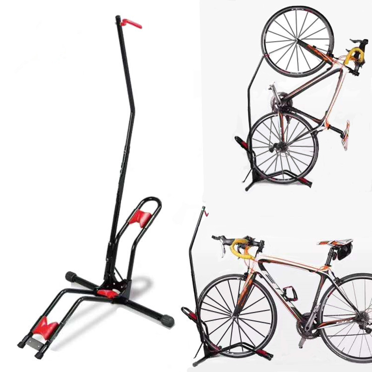 Bicycle parking rack mountain bike plug-in L-shaped parking rack maintenance rack vertical mountain bike display support