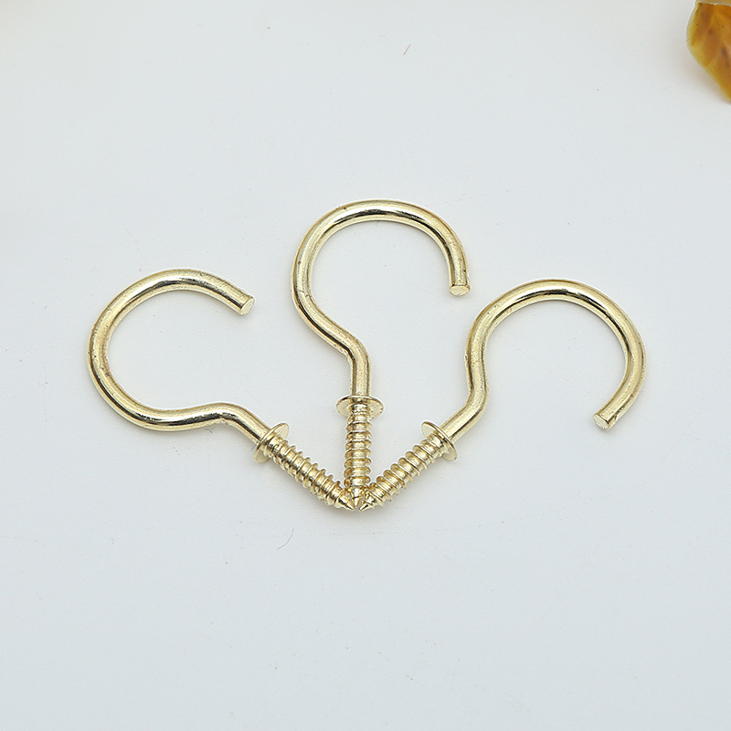 Stainless steel galvanized question mark Cup hook 304 open sheep's eye nail question mark hook ring sheep's eye lamp hook