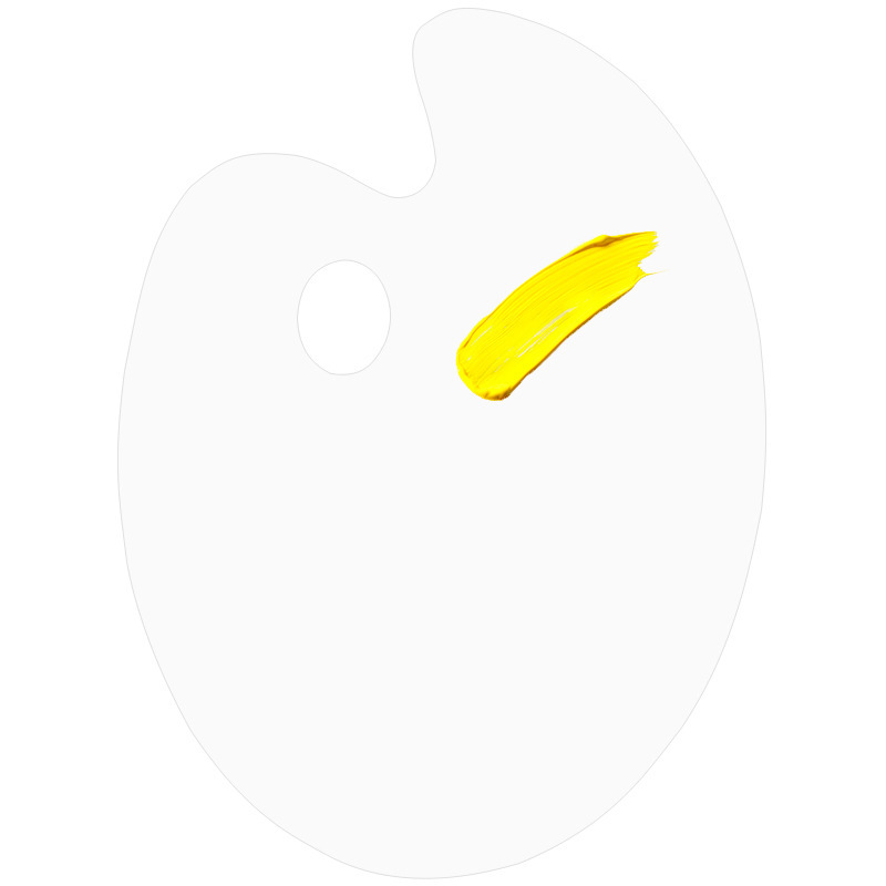 Factory exclusive acrylic transparent palette oil painting palette Oval palette watercolor gouache acrylic paint