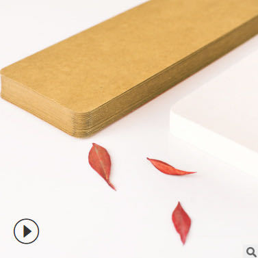 Creative bookmark hand-painted card blank rounded corner bookmark DIY Kraft paper White Card Punch