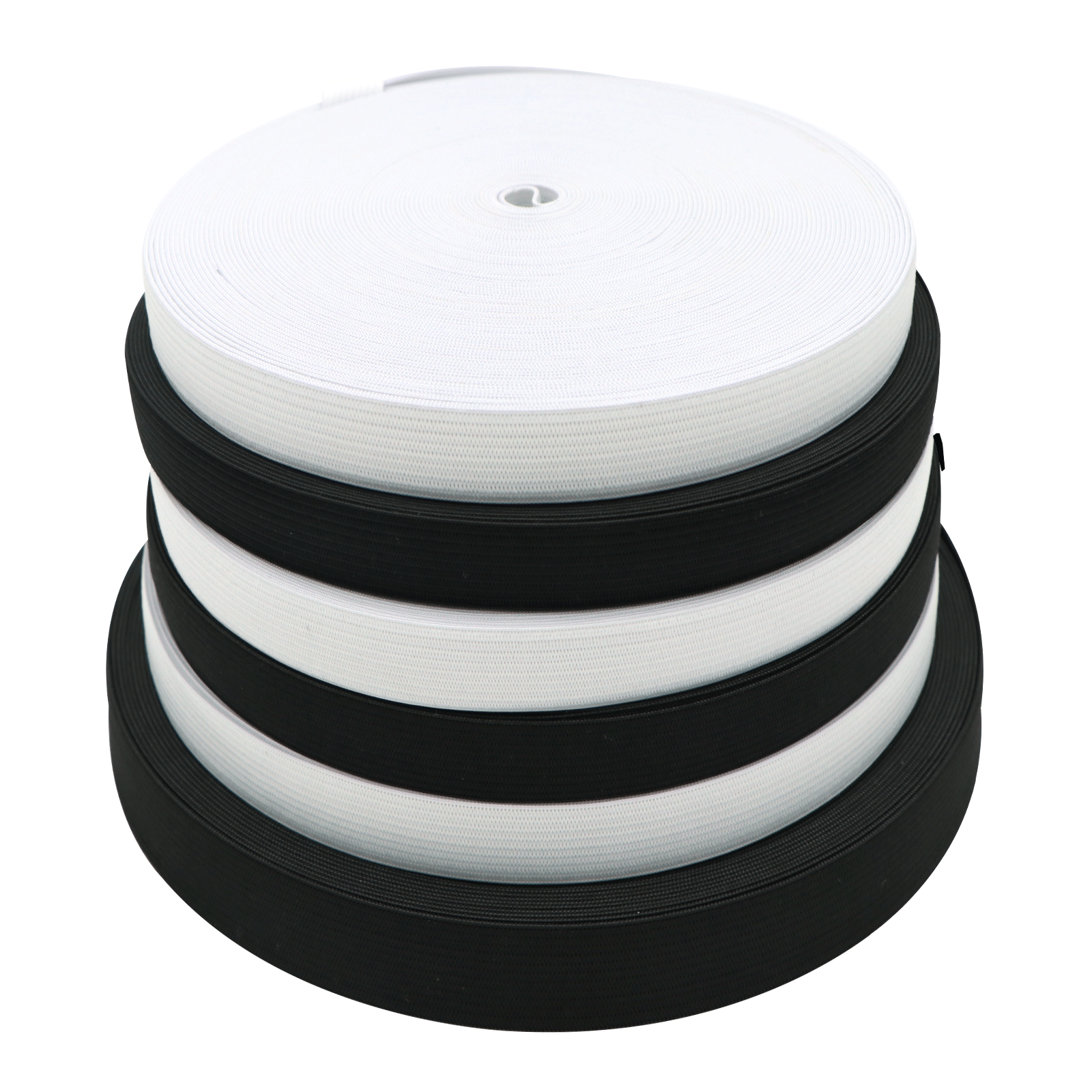 Manufacturer Black and White Crochet Elastic Band Plain Flat Wide Elastic Knitted Elastic Strong Skirt Waistband Elastic Band