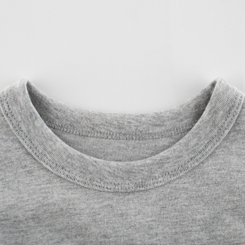 27Kids Brand Kidsren's Clothing Autum 2024 Boys' Long-Sleeved T-Shirts Pure Color Advertising Shirts Kidsren's Clothes One Piece Delivery