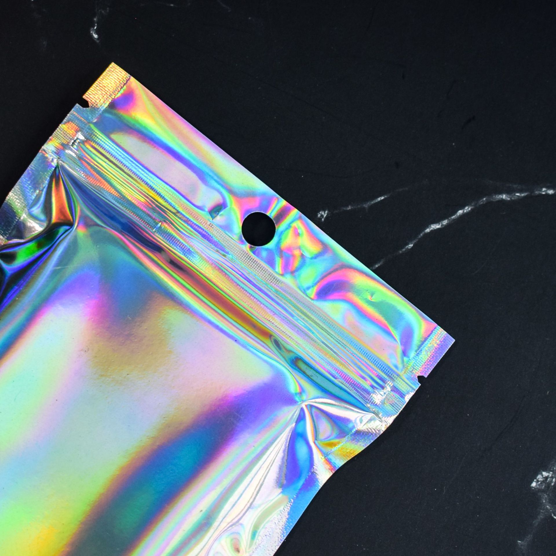 Colorful Film Laser Self-Sealing Bag Mobile Phone Case Jewelry Packaging Bag Data Cable Gift Film Bag Custom Earphones