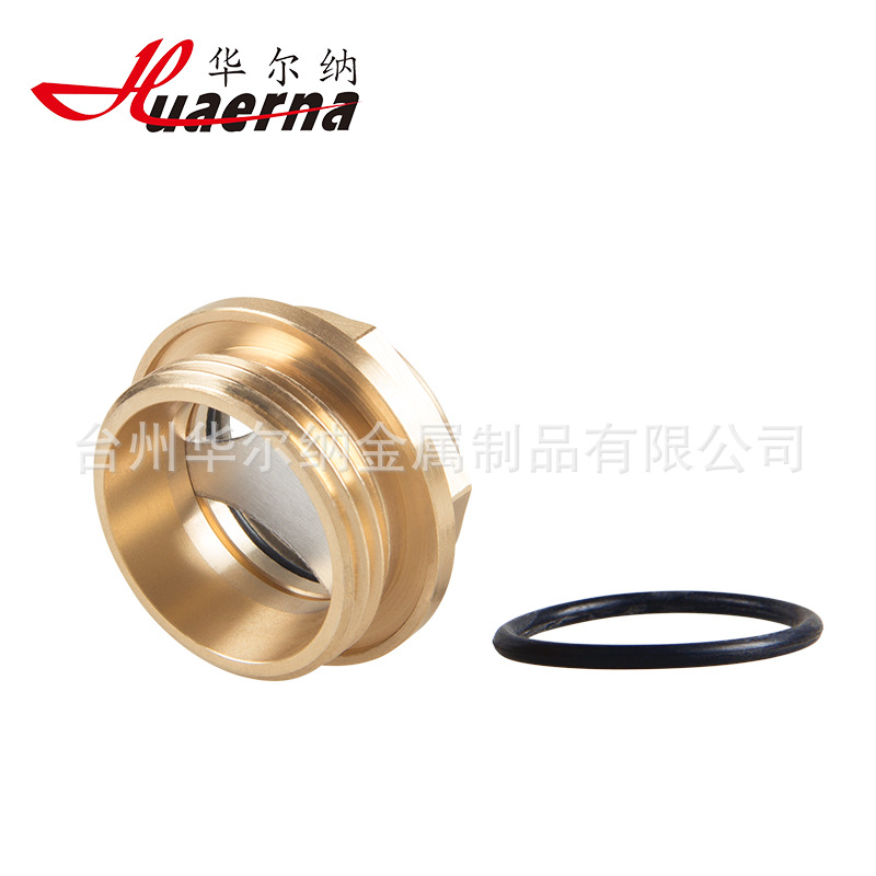 Wholesale Hydraulic Machine Compressor Reducer Pump Accessories Screw-In Brass Oil Mirror Oil Window Oil Mark Oil Mirror Hexagonal