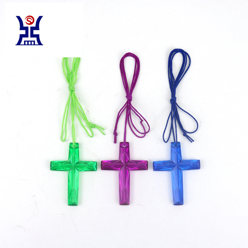 Производители поставляют в наличии крестовая подвеска детские игрушки с шнурком ожерелья многоцветные опциональные крестовые ожерелья