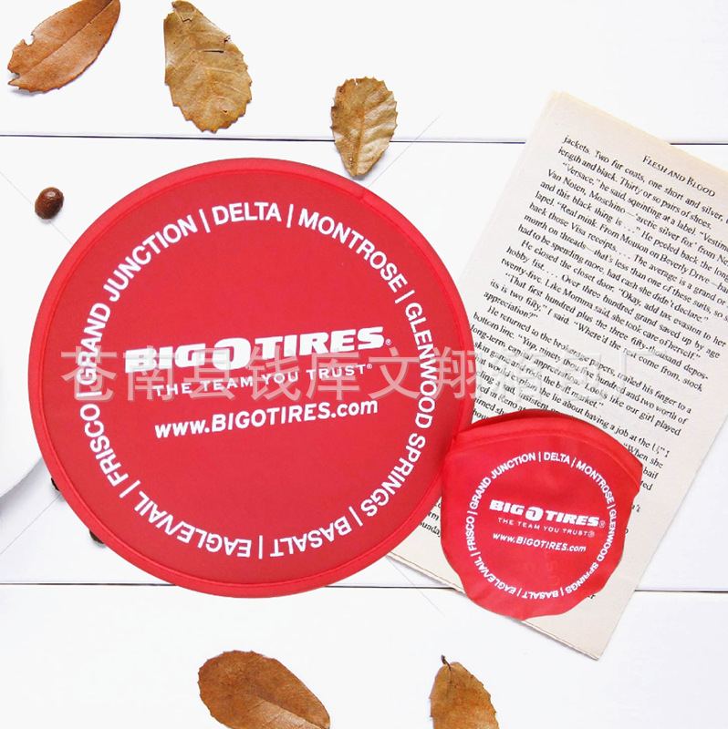 Professional production nylon folding advertising UFO fan gift nylon fan Frisbee fan free design printable logo