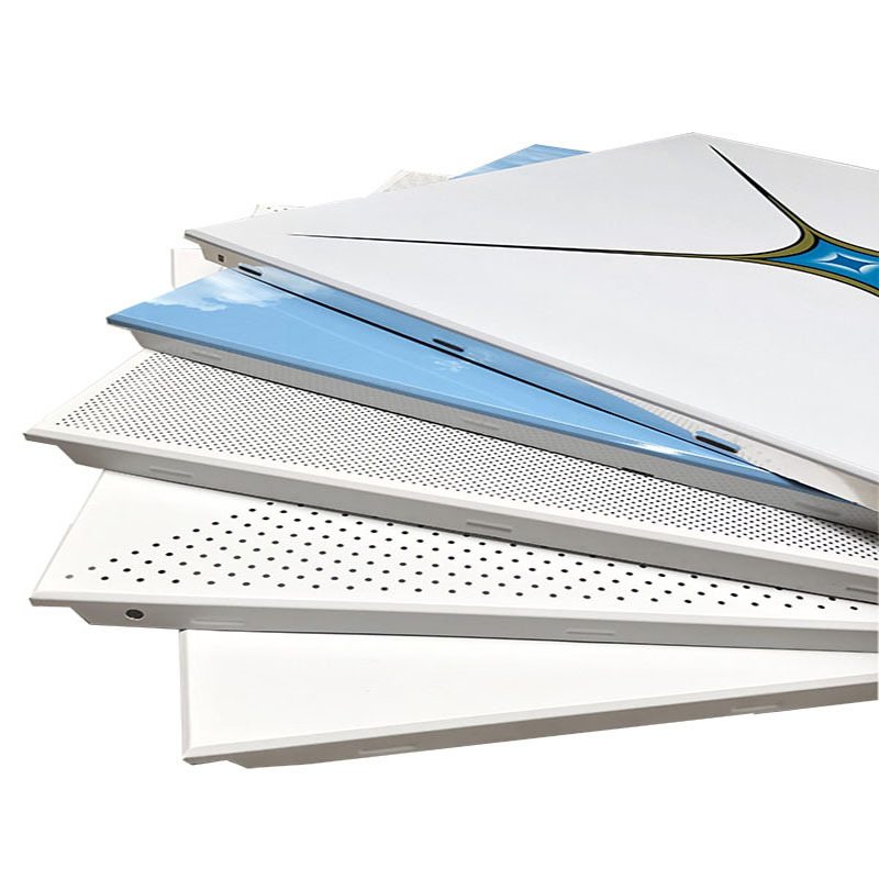 Aluminum gusset ceiling 600X600 integrated ceiling ceiling diagonal punching office factory aluminum gusset ceiling