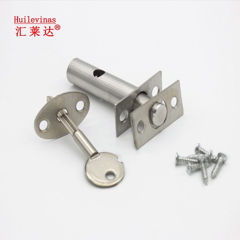 Stainless steel pipe well door lock invisible lock cross key lock strong and weak water and electricity well lock concealed fire door fire lock