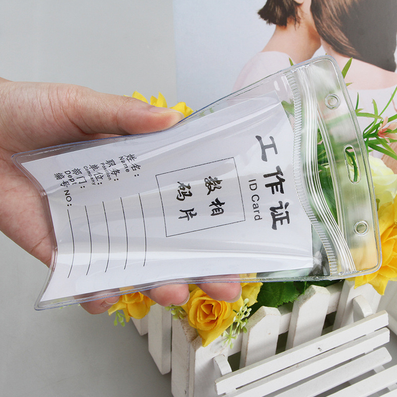 Factory wholesale soft transparent waterproof card set work card set badge student card set factory card set pvc card set