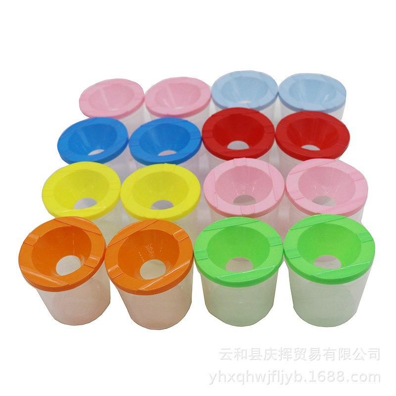 Оптовая продажа детского набора из ПП пластика для мытья чашки и кисти, палитра для рисования, чаша для граффити