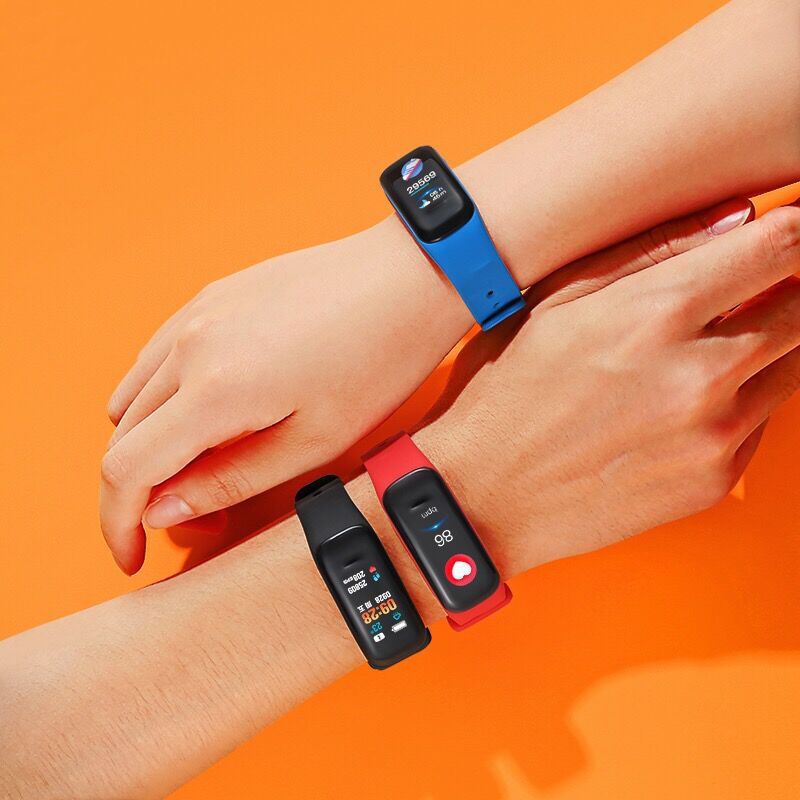 C1Plus Color Screen Smart Bracelet Waterproof Bluetooth Pedometer Heart Rate Blood Pressure Multifunctional Sports Bracelet Cross-Border