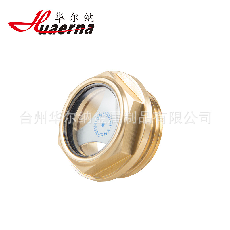 Wholesale Hydraulic Machine Compressor Reducer Pump Accessories Screw-In Brass Oil Mirror Oil Window Oil Mark Oil Mirror Hexagonal