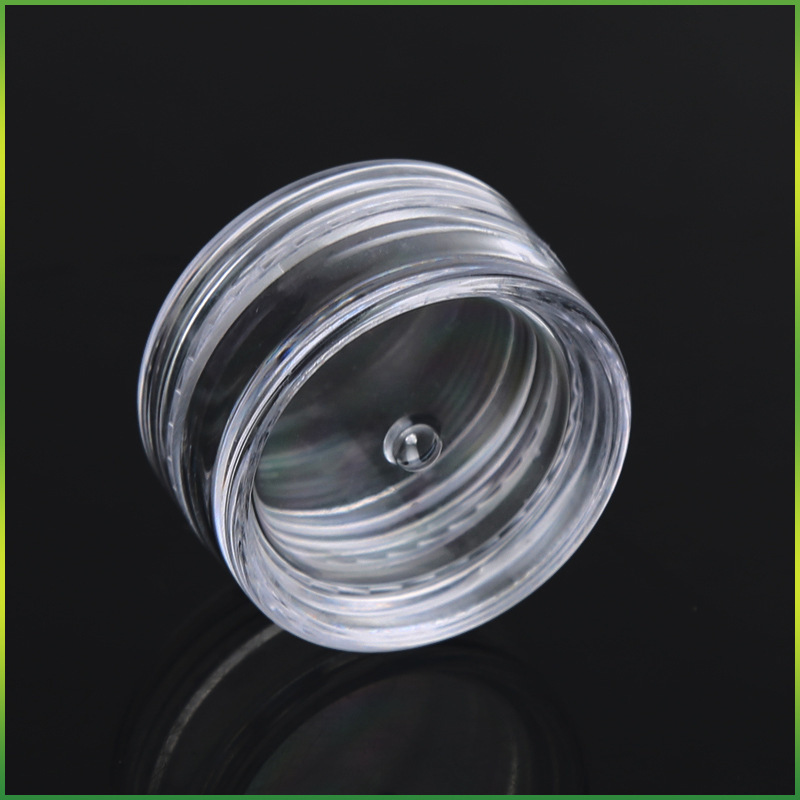 Transparent Round Bottle, Nail Art Glitter Bottle, Earring Jewelry Packaging Box, 2.5g 3g Trial Size Small Box Plastic Bottle