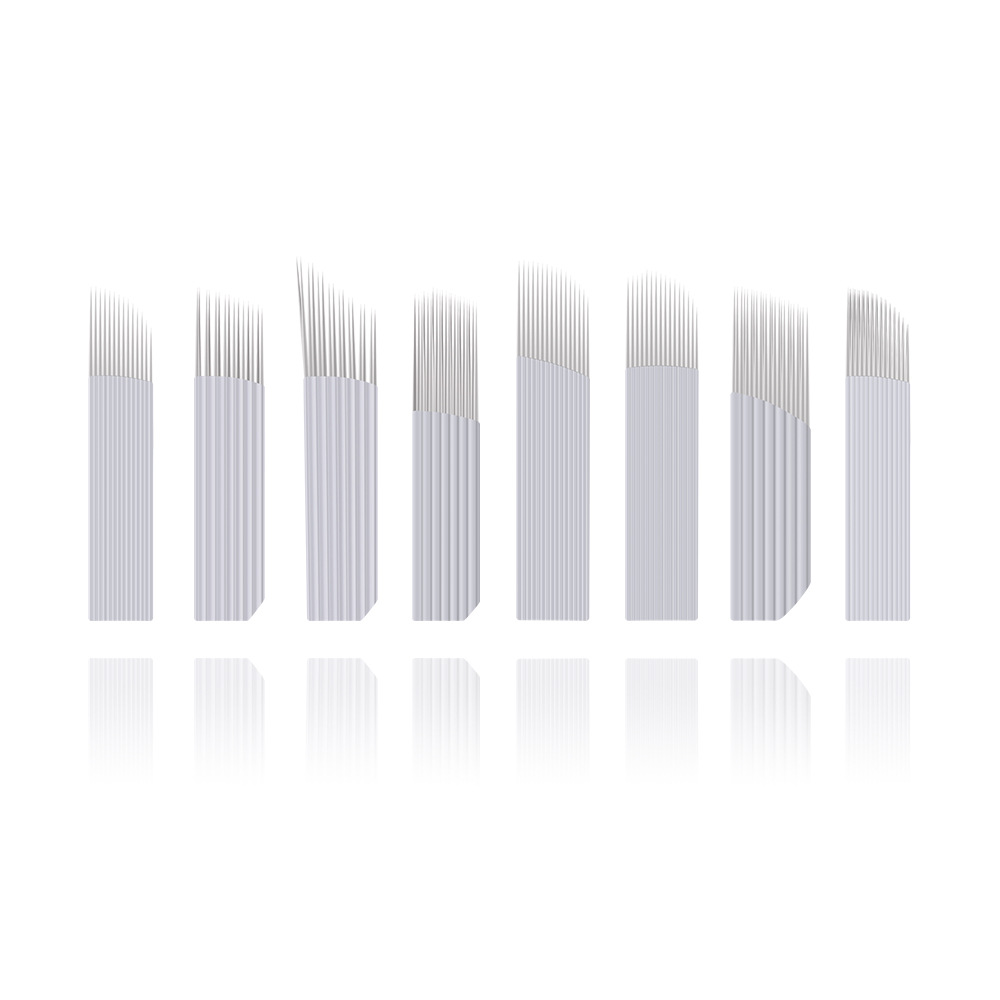 Factory direct tattoo embroidery needle piece fake leather with practice tools eyebrow tattoo manual needle curved embroidery imitation leather