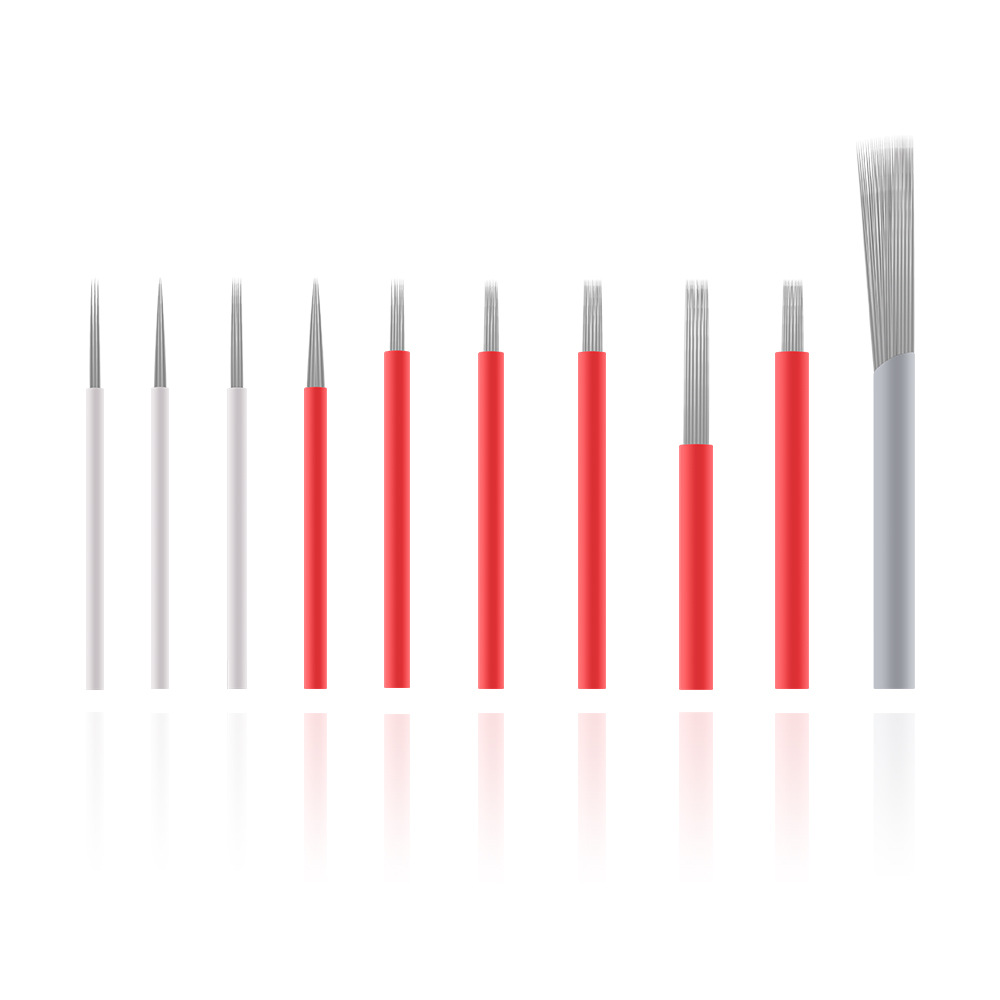 Factory direct tattoo embroidery needle piece fake leather with practice tools eyebrow tattoo manual needle curved embroidery imitation leather