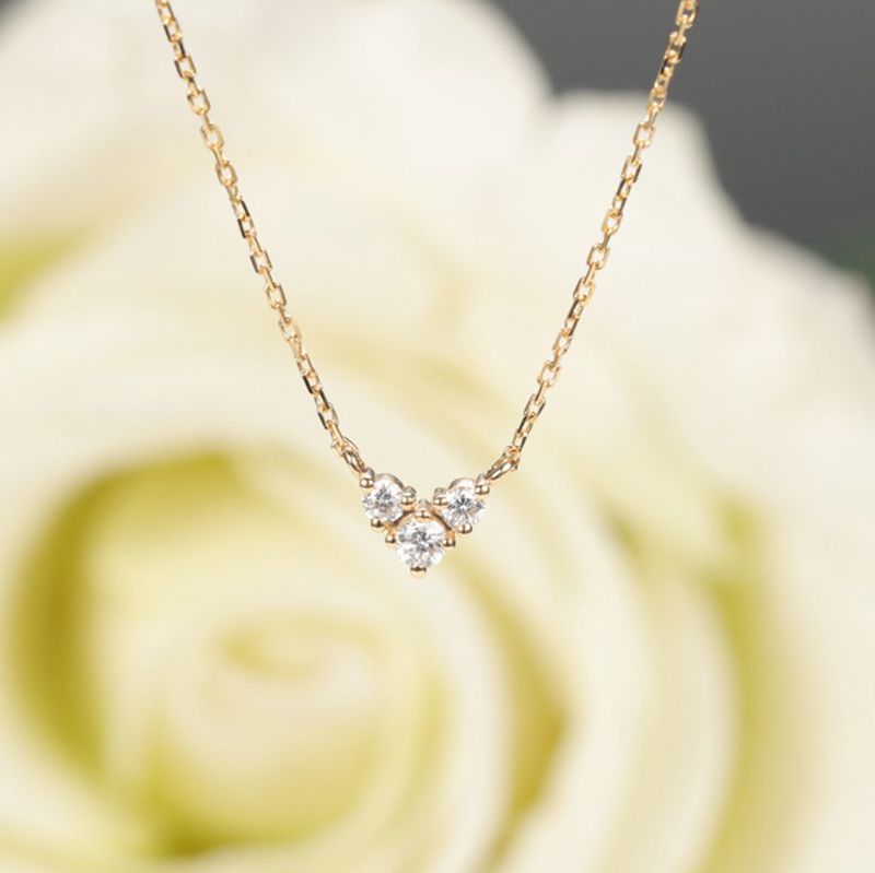 Ожерелье в форме сердца с натуральным южноафриканским бриллиантом 12 пунктов, инкрустированное 18K золотом, для женщин Au750