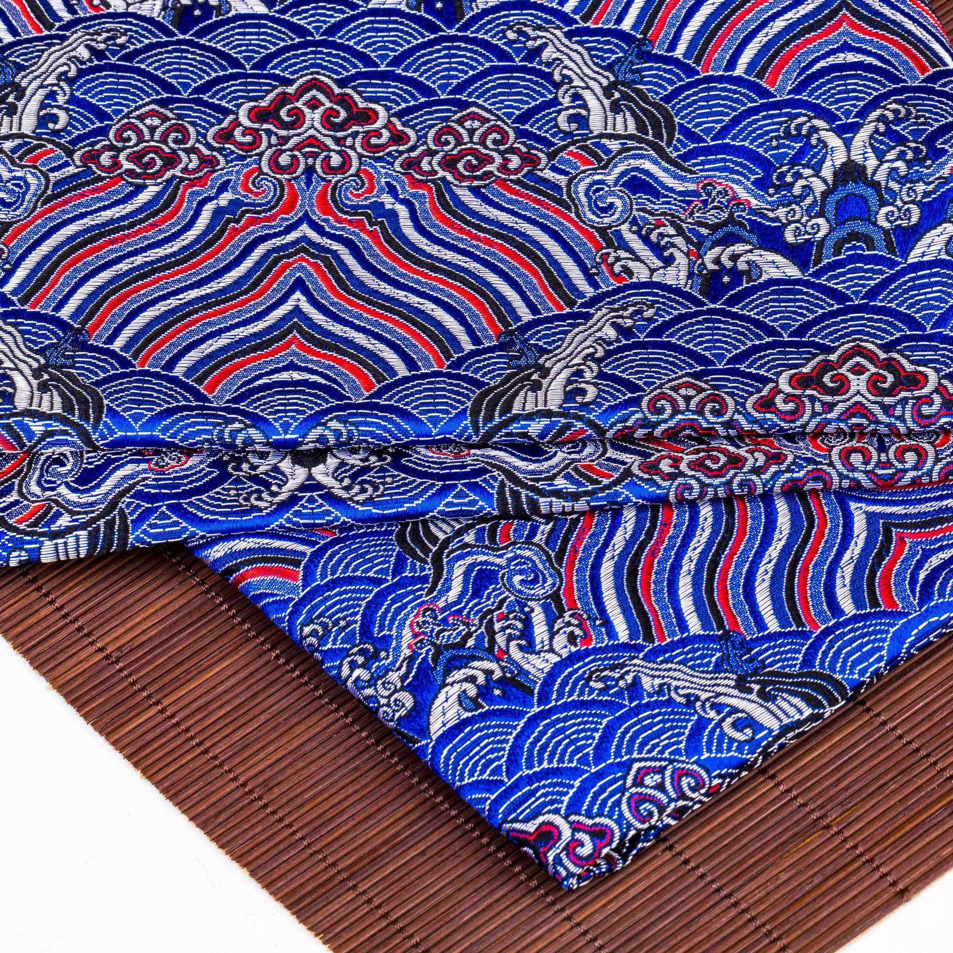 150 imitation three-five wave pattern brocade fabric cheongsam Tang costume stage clothing fabric packaging brocade box brocade cloth