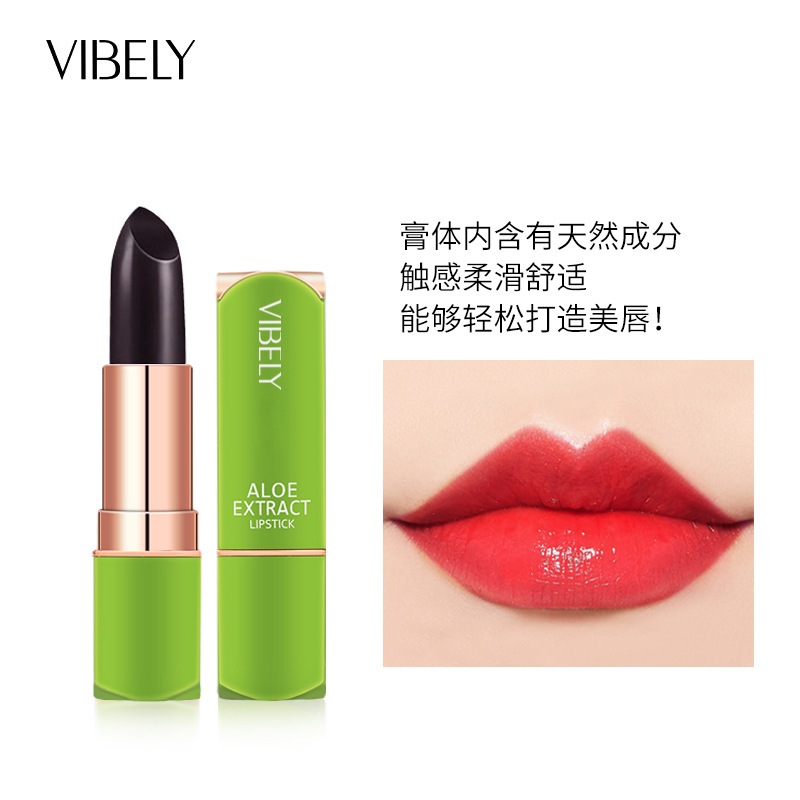 Vibely Aloe Vera Moisturizing Warm Color Changing Jelly Lipstick Moisturizing Lip Gloss Lip Care Lip Balm Quick Shake