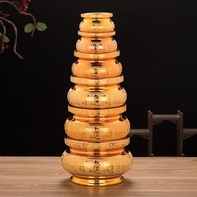 Shunsheng Ceramic Buddhist Supplies Ceramic Incense Burner Household Buddhist Temple Worship Guanyin God of Wealth Incense Burner Manufacturer Batch
