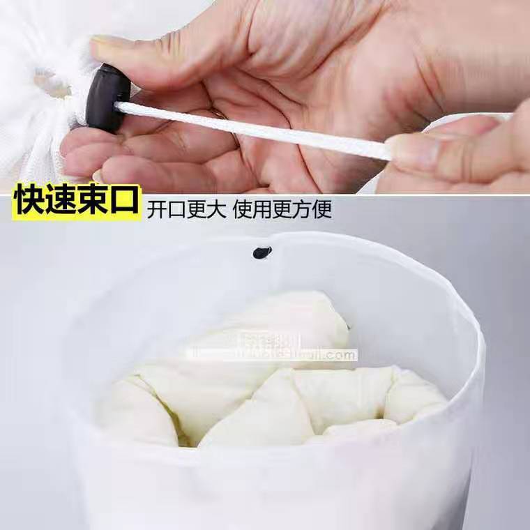 Factory wholesale laundry mesh bag washing bag thick and thin mesh thickened large laundry drawstring round drawstring bag