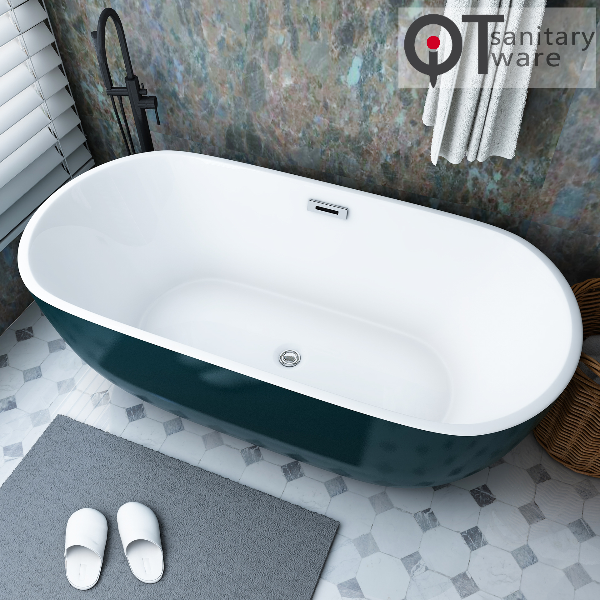 Фабрика Фошань предлагает овальные акриловые ванны для гостиниц