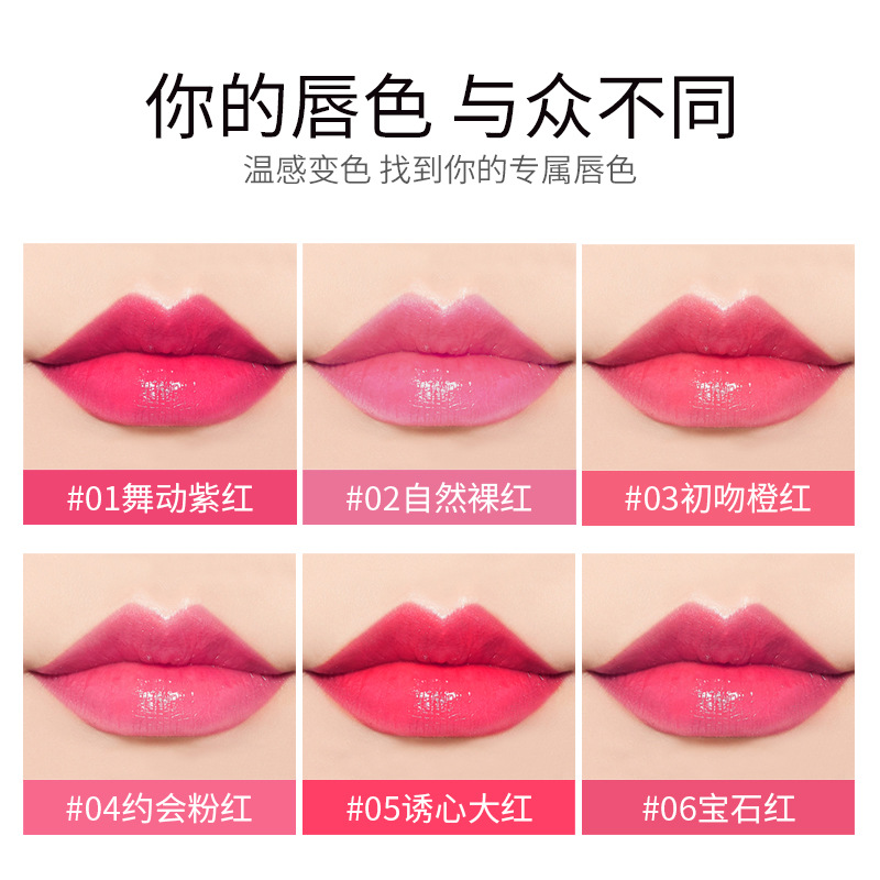 Vibely Aloe Vera Moisturizing Warm Color Changing Jelly Lipstick Moisturizing Lip Gloss Lip Care Lip Balm Quick Shake
