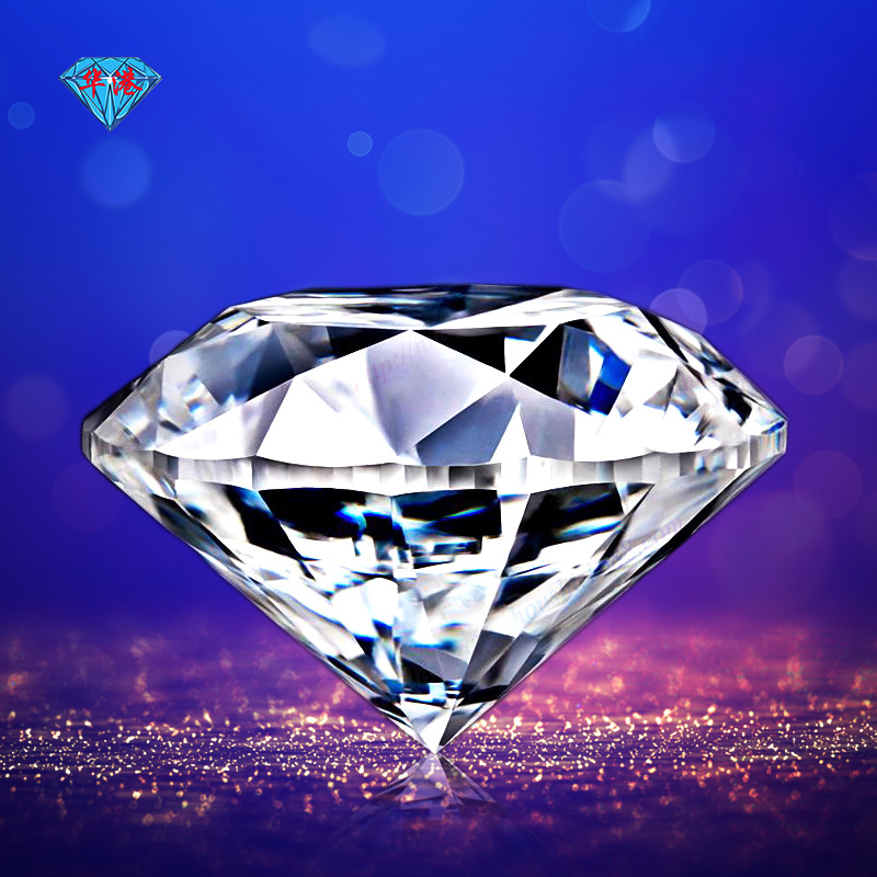 Huagang Gem Round White Zircon Bare Stone Wholesale Wuzhou AAA Hao Stone Cubic Zirconia CZ Diamond Micro Inlay