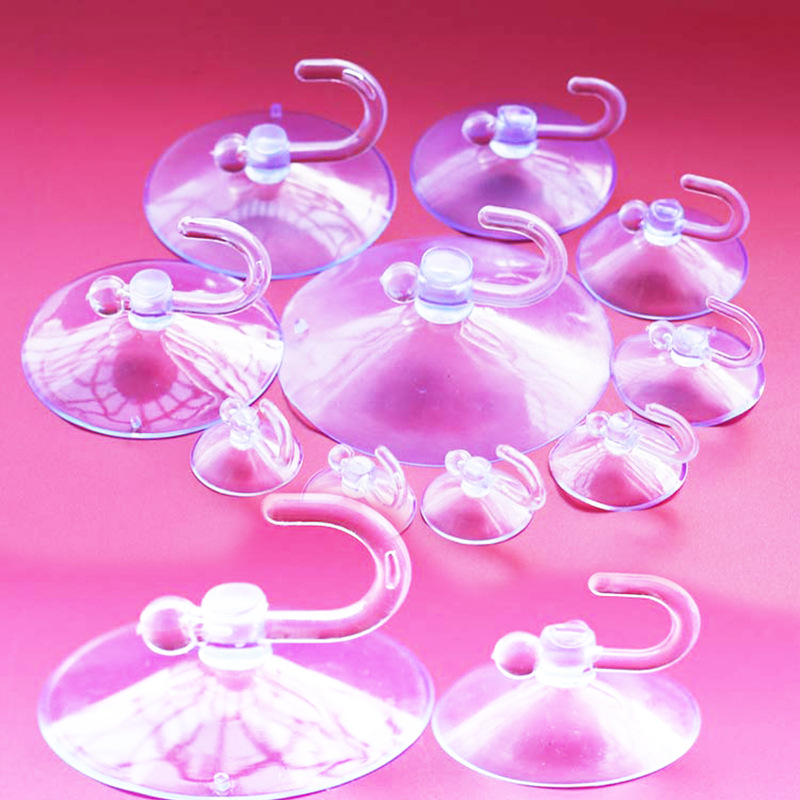 Factory direct supply transparent vacuum suction cup hook kitchen bathroom car glass perforated suction cup 2.5cm -8cm