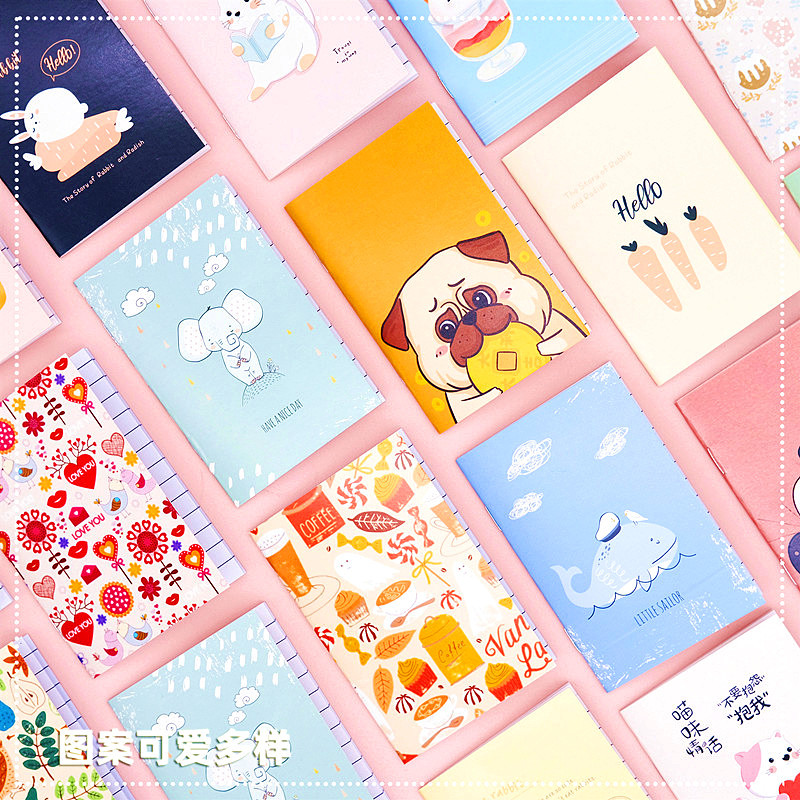 Factory direct supply cartoon notebook mini pocket book cute small notebook gift small gift wholesale plus LOGO