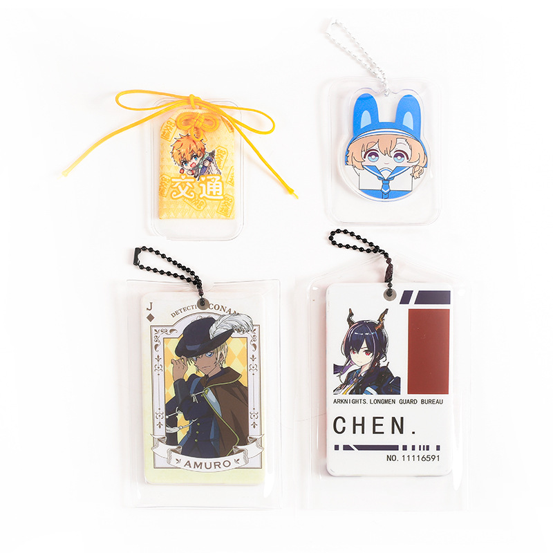 Rhyme Transparent Peripheral Storage Protective Case Keychain Badge Pendant Scratch-proof and Dustproof Display Transparent Bag