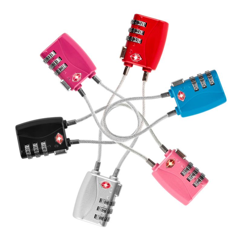 Travel Supplies Tsa719 Customs Lock, Altitude Password Lock, Travel Padlock, Wire Rope Customs Lock in Stock