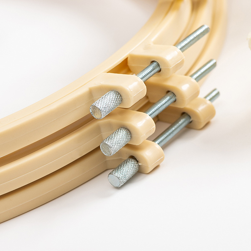 Metal Head Imitation Bamboo Embroider Stretcher Embroider DIY Embroider Hoop Cross Stitch Hoop Beige Multi-Size Dream Catcher Manufacturer Ready Stock