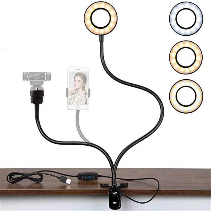 LED supplementary light USB port small sports camera SLR mobile phone 1/4 head use self-timer light small clip