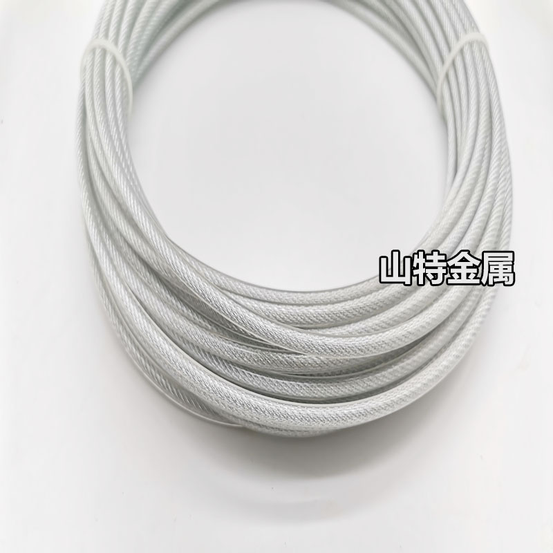 304 Stainless Steel Rubber-Coated Wire Rope, Transparent Pvc Rope, Plastic-Coated Nylon Rope, Environmentally Friendly, Soft, Wear-Resistant and High-Strength