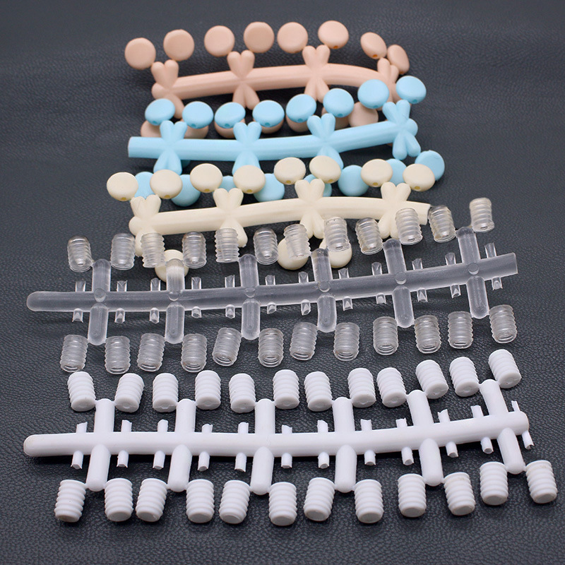 Manufacturer in stock silicone thread adjustable plug elastic rope buckle soft rubber non-slip mask accessories elastic adjustable buckle