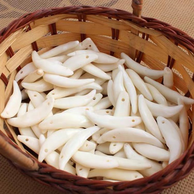 Linglong Pavilion Black Dog Teeth Jewelry Baby Braided Children Dog Teeth Bracelet Handmade Braided Handmade diy Accessories Dog Teeth