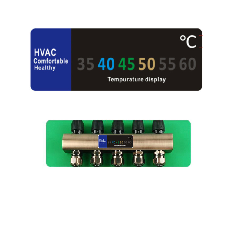 Floor heating water distribution valve water distributor temperature measuring sticker temperature sensitive discoloration sticker discoloration thermometer temperature measurement