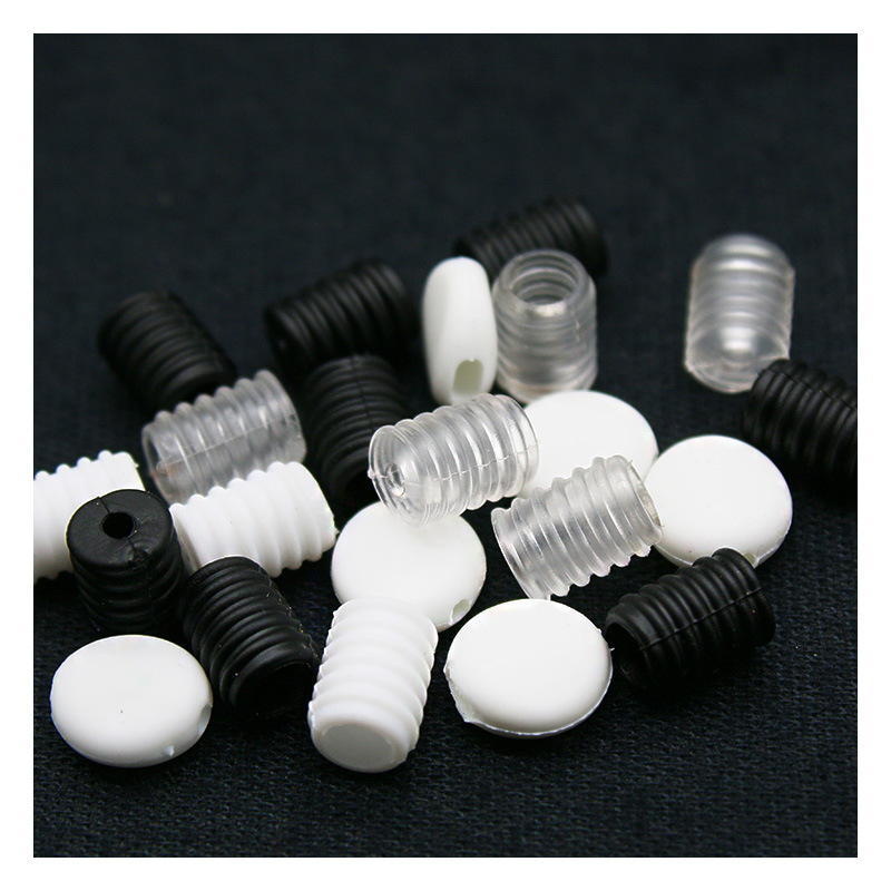 Manufacturer in stock silicone thread adjustable plug elastic rope buckle soft rubber non-slip mask accessories elastic adjustable buckle