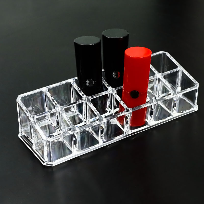 Подставка для губной помады Nazhu, косметический органайзер, дисплейный стенд для макияжа, настольный органайзер, 12 ячеек