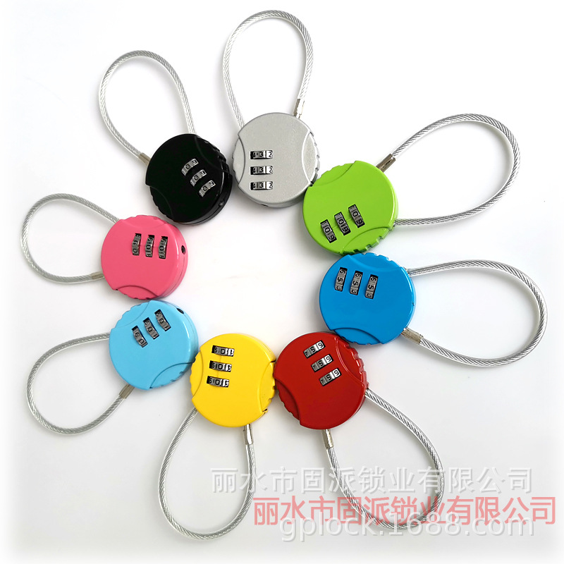 8039 furniture cabinet helmet wire rope combination lock padlock suitcase trolley case luggage anti-theft cartoon lock