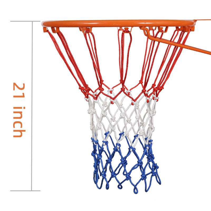 Amazon Cross-Border Outdoor Heavy-Duty Basketball Internet Celebrity White and Blue Ball Net Basketball Hoop Net Thick Hoop Net Basketball Hoop Net