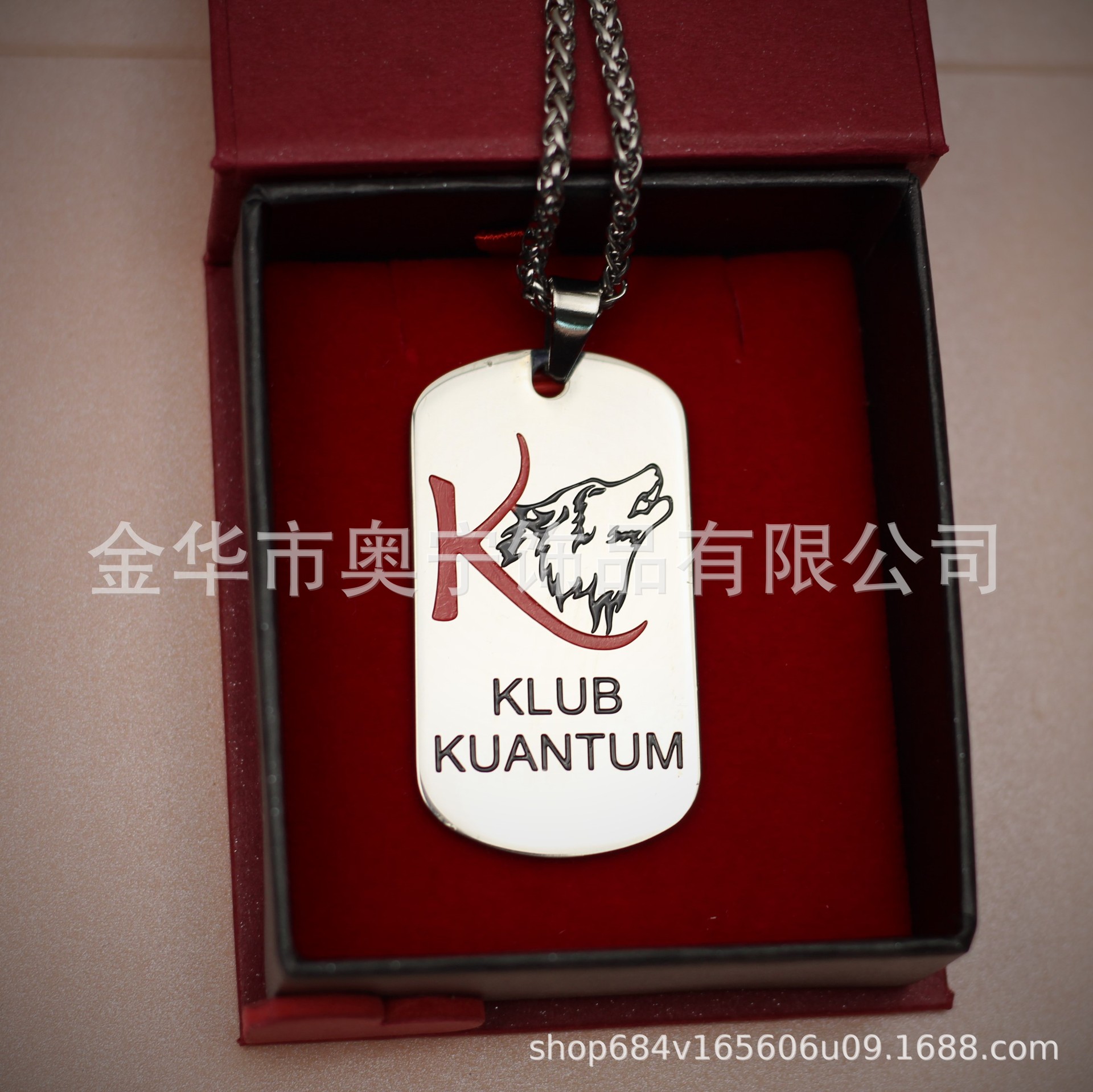 Stainless steel jewelry titanium steel dog tag DIY products laser laser corrosion drop oil jewelry dedicated link