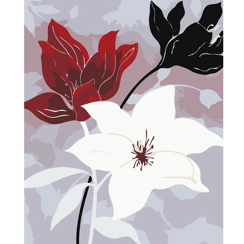 Flowers explosions hand-painted painting factory direct selling children adult leisure diy oil painting spot wholesale