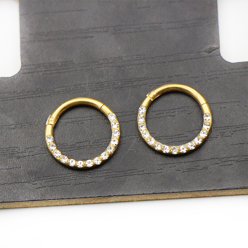 Manufacturer's Best-Selling Multi-Diamond Multi-Purpose Interface Ring Nose Ring Amazon Aliexpress Best-Selling Diamond Nose Ring Daith