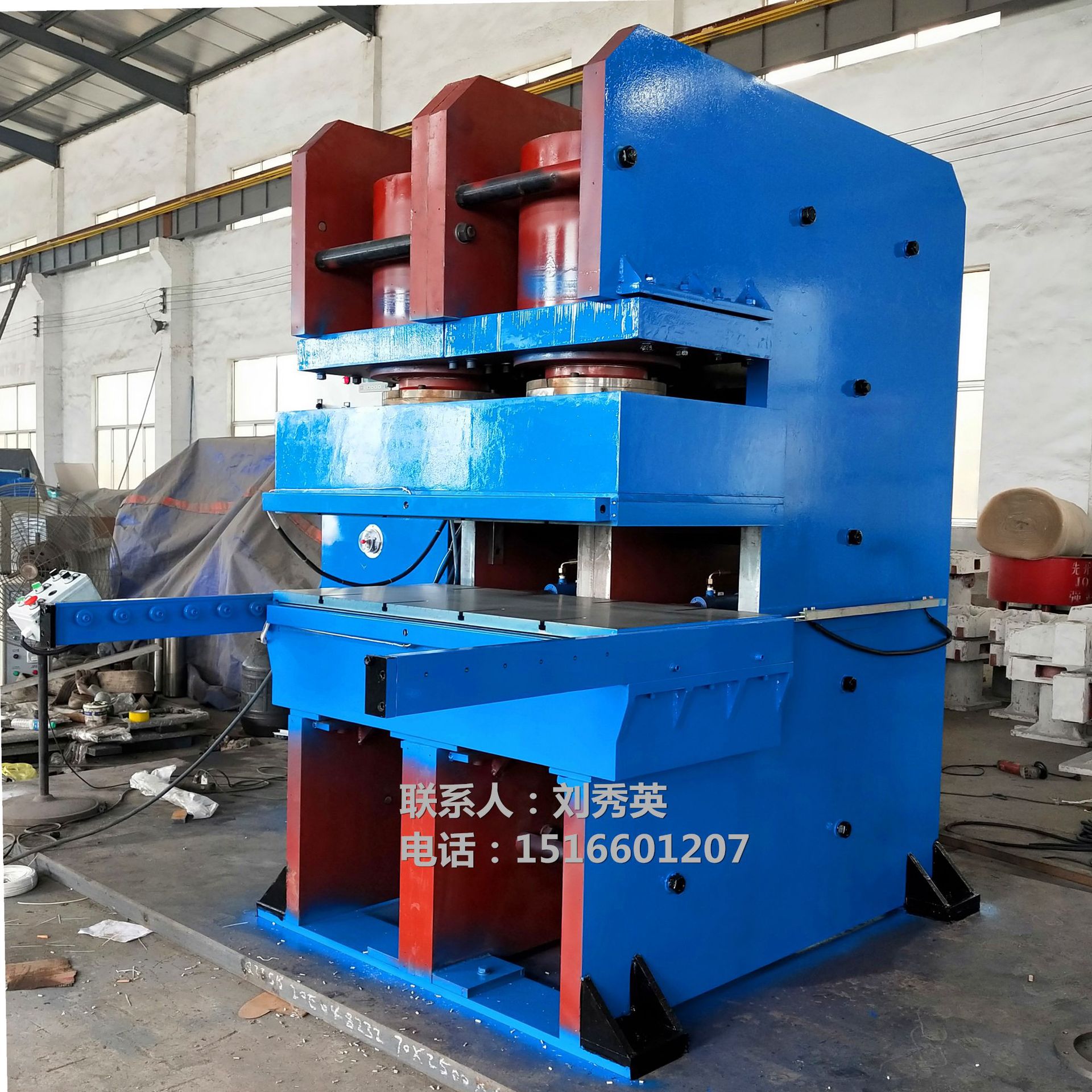 Factory Sales of Rubber Anti-Skid Mat Vulcanizer Upper Cylinder 400t Frame Type Hot Press