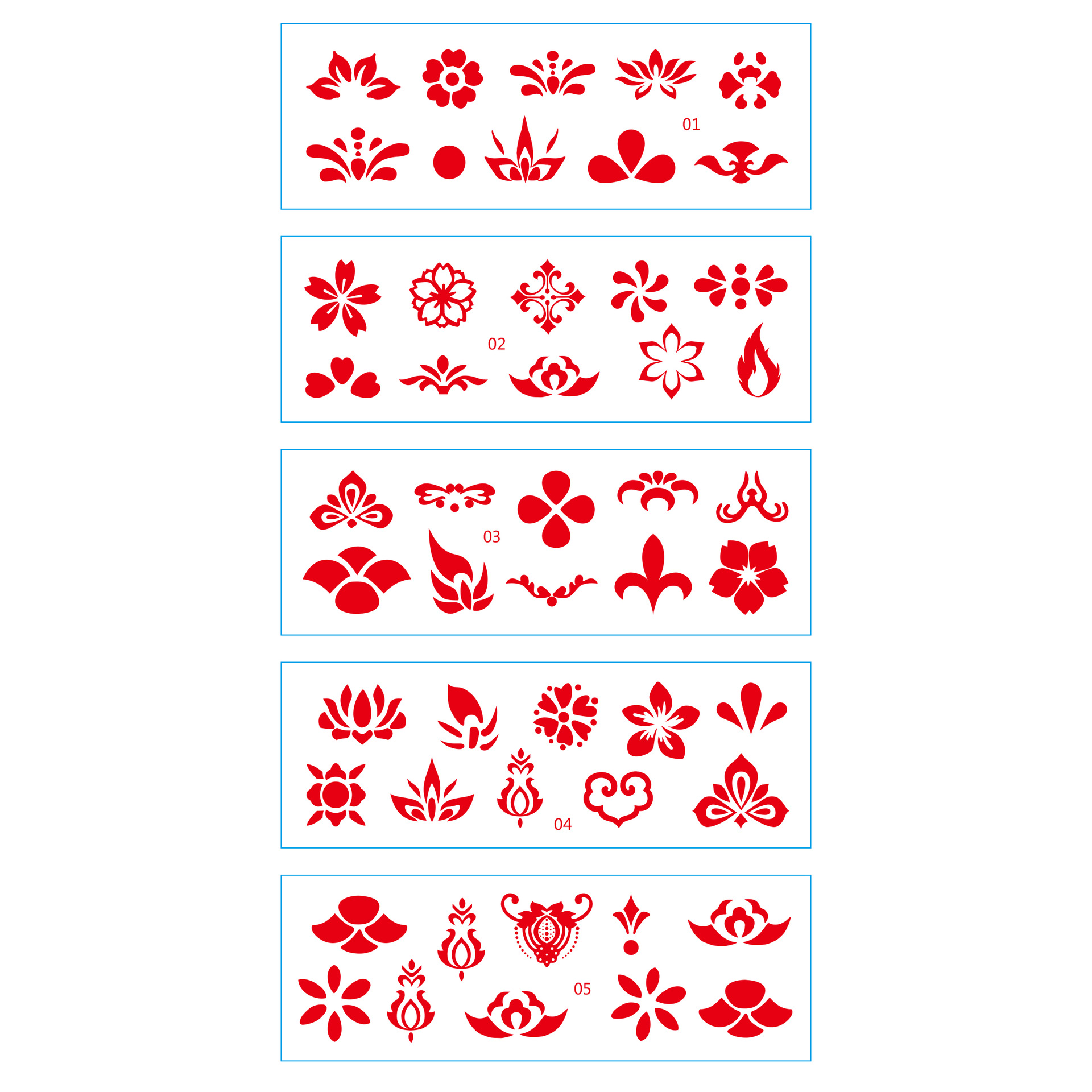 Hanfu eyebrow tattoo stickers Hanfu forehead stickers red dust ancient costume studio TV drama small eyebrow stickers