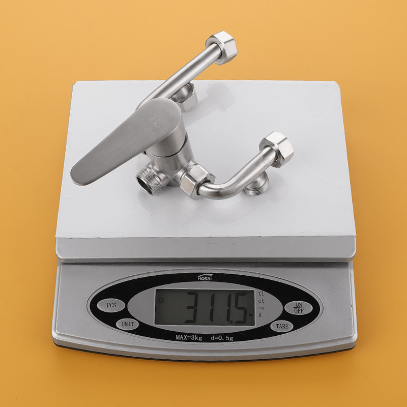 Manufacturer Produces 304 Stainless Steel Electric Water Heater Mixing Valve Bath Faucet Hot and Cold U-Shaped Valve Exposed Faucet