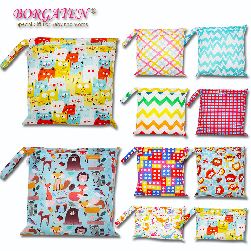 Waterproof Diaper Bag Baby Portable Out Mummy Bag Diaper Storage Bag Baby Cart Hanging Bag Zipper Cosmetic Bag