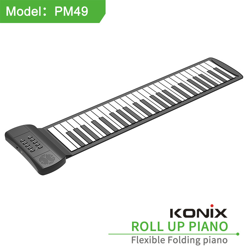 Kihuixing Pm49 Hand-Rolled Piano Silicone Beginner Portable Digital Piano Wholesale Kidsren's Digital Piano